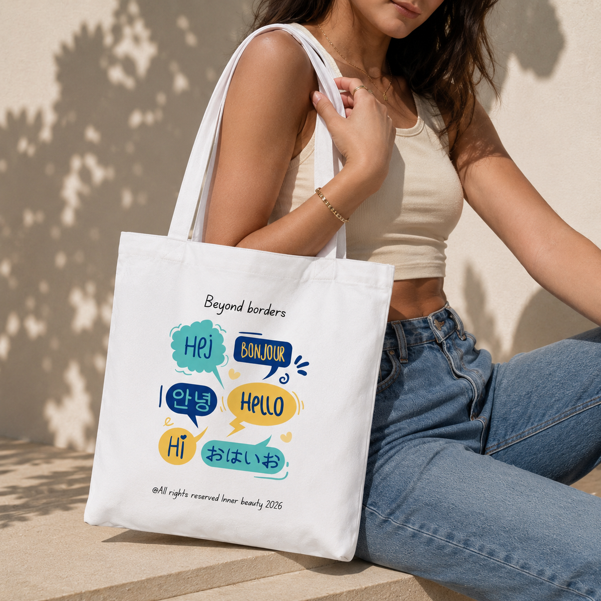 Tote bag with a print