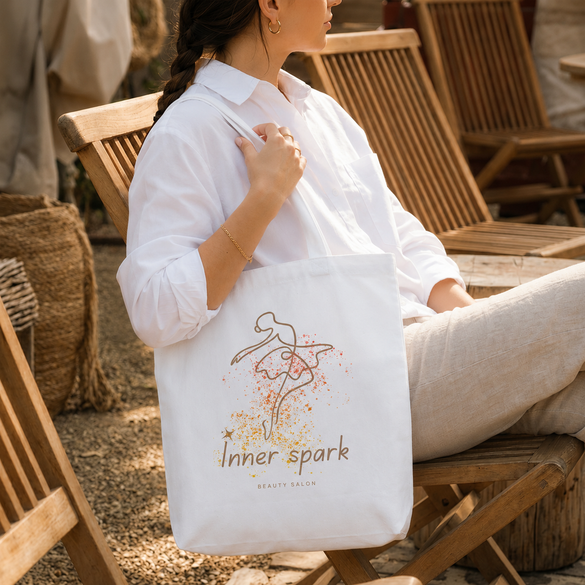 Tote bag with a print