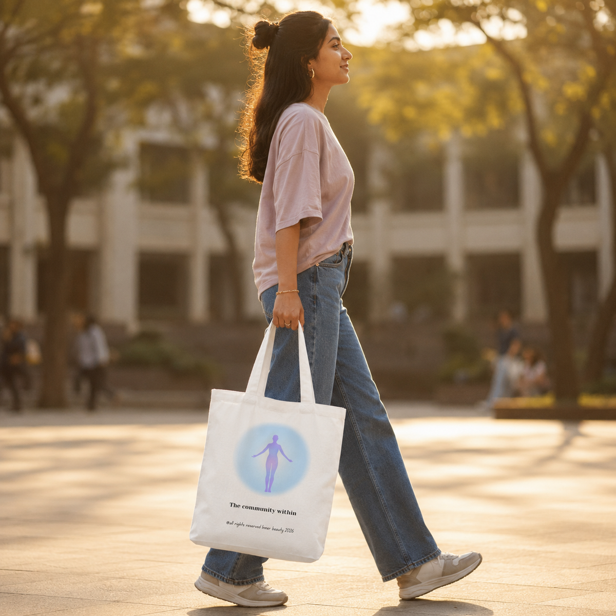 Tote bag with a print