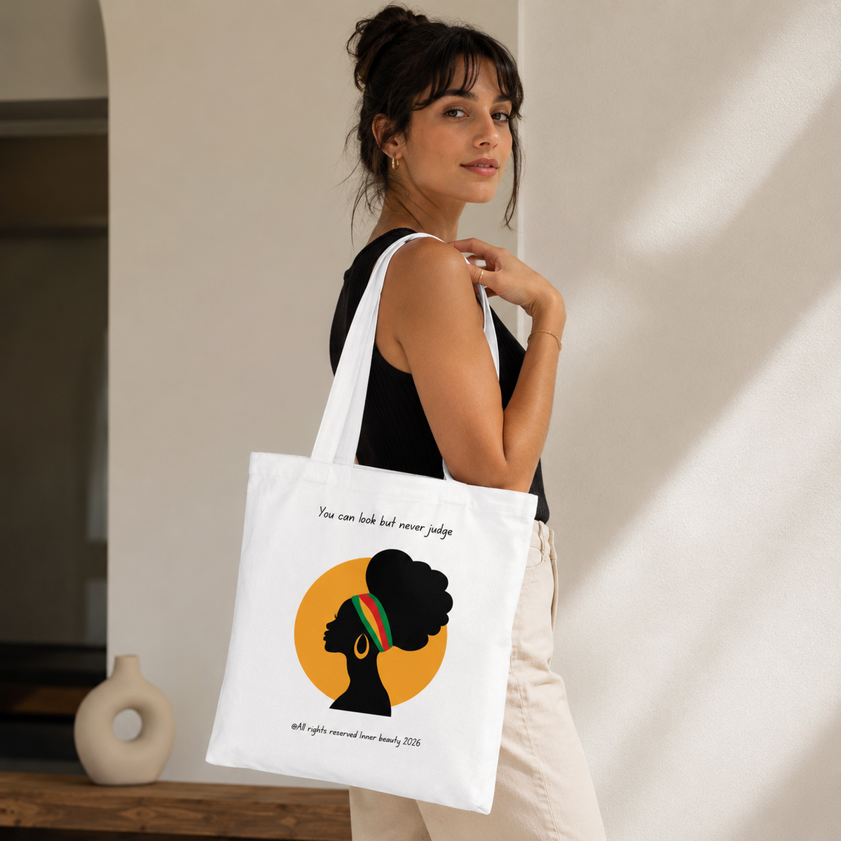 Tote bag with a print