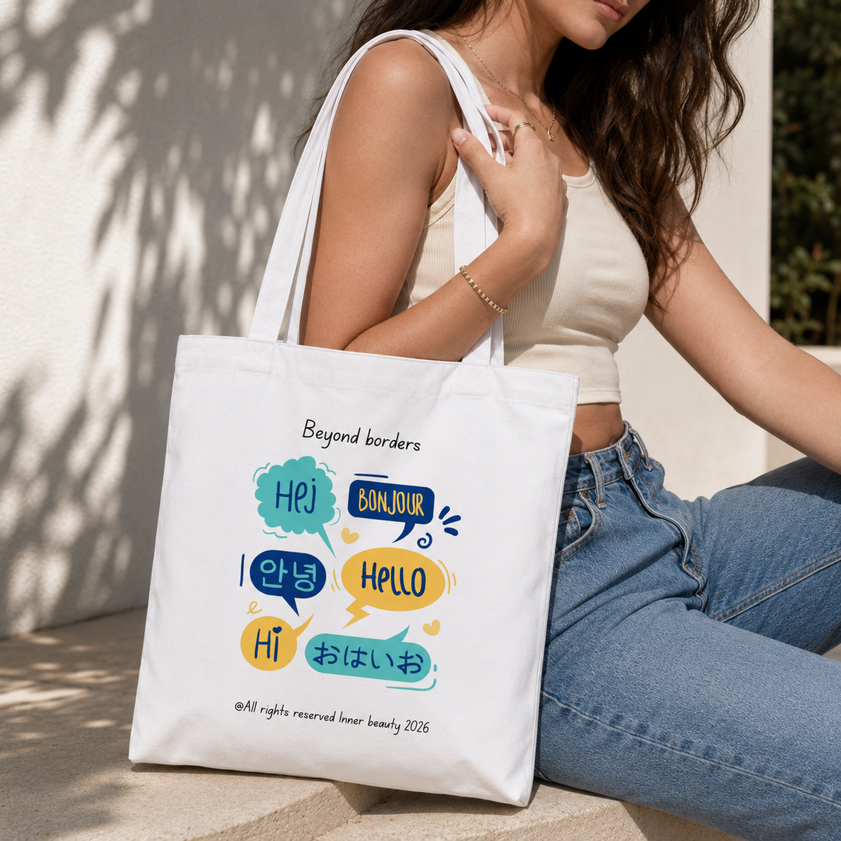 Tote bag with a print